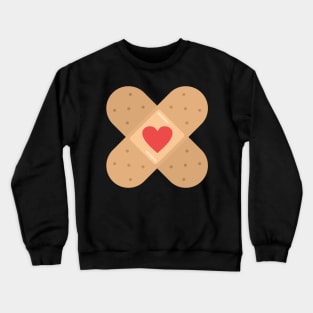 Heart Love Plaster - hearts loving nurse Band-Aid Crewneck Sweatshirt